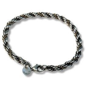 Tiffany & Co 18k Gold Sterling Silver Rope Bracelet